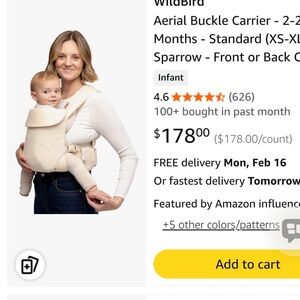 WildBird Aerial Buckle Carrier in Acadia. Color is an earthy tone.